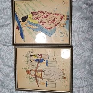 Chinese watercolor painting 8 x 10 size. 🖼  1950's